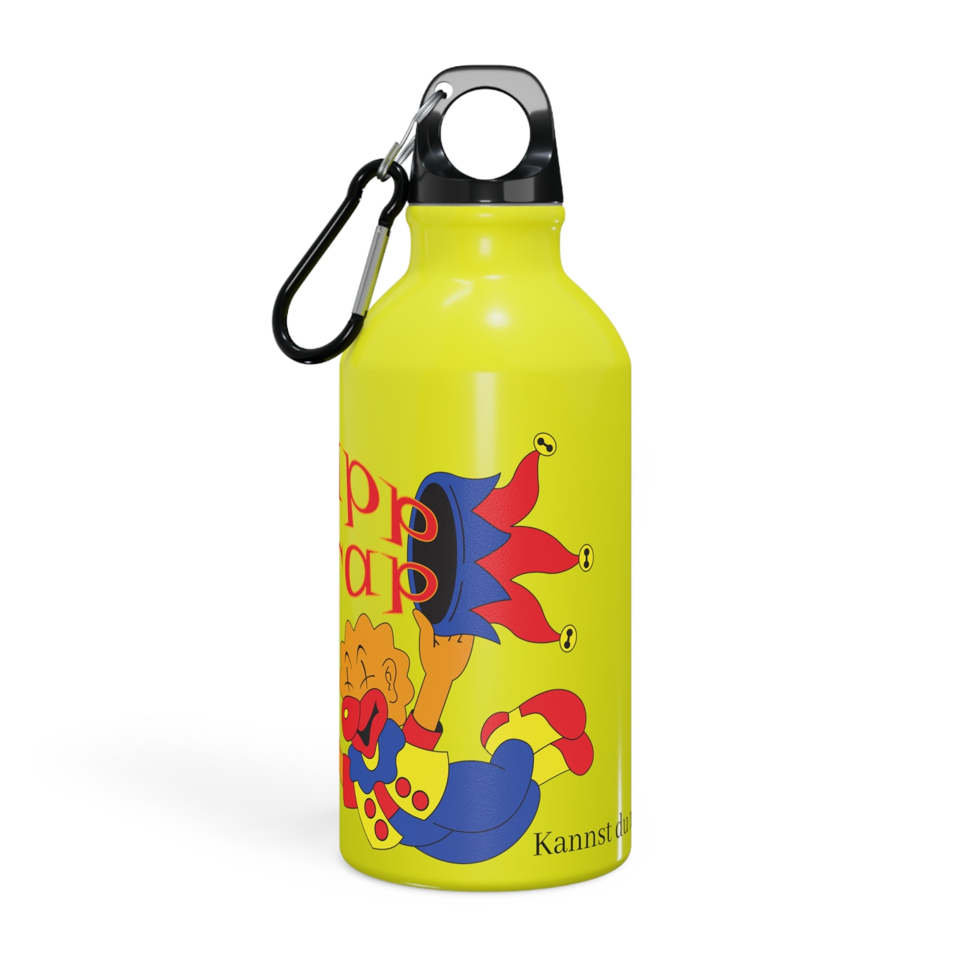 Alu Trinkflasche in Gelb mit dem ZappZarap Logo